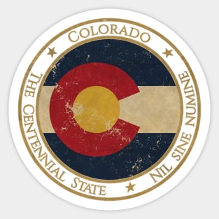 Vintage Colorado State USA United States of America American Flag Sticker